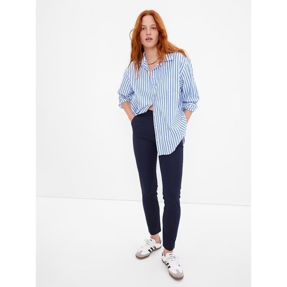 New Gap Mid Rise BiStretch Slim Pants 12 Black A293 - Picture 3 of 6